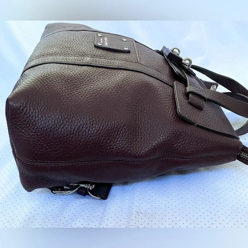 Henri Bendel small leather jetsetter convertible backpack (Oxblood - Picture 4 of 16